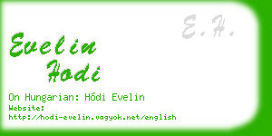 evelin hodi business card